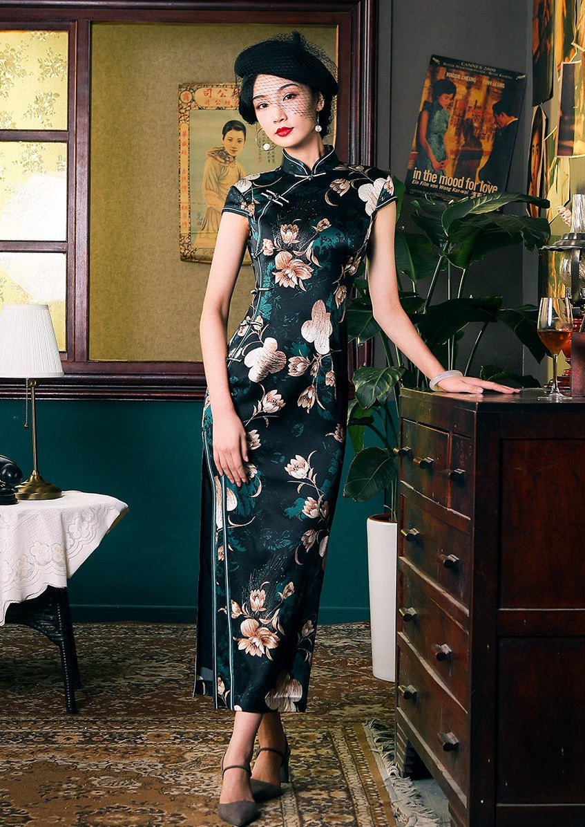 silk qipao dress Yi Chuan