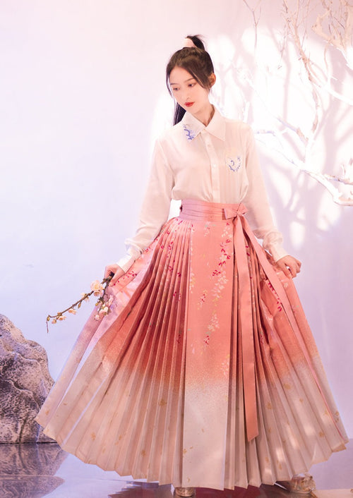 Cherry Blossom | Modern Custom Made Pink Skirt (紫藤花开)