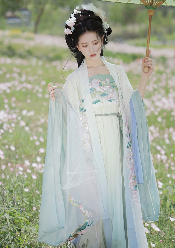 Lotus Fairy | 4-Pieces Embroidered Dress (青荷扶摇)