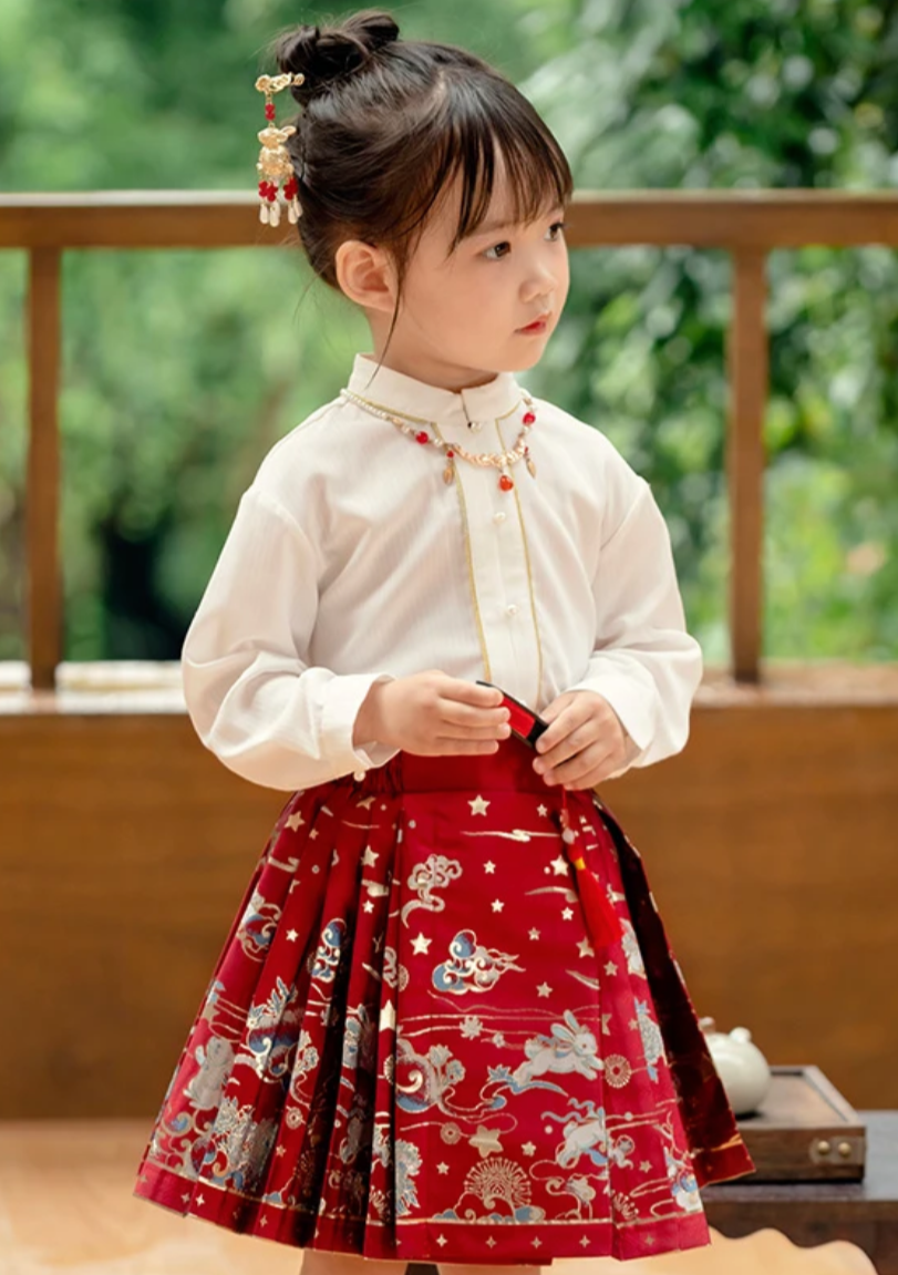 Moon Rabbit | Kid Embroidered Hanfu (望月)