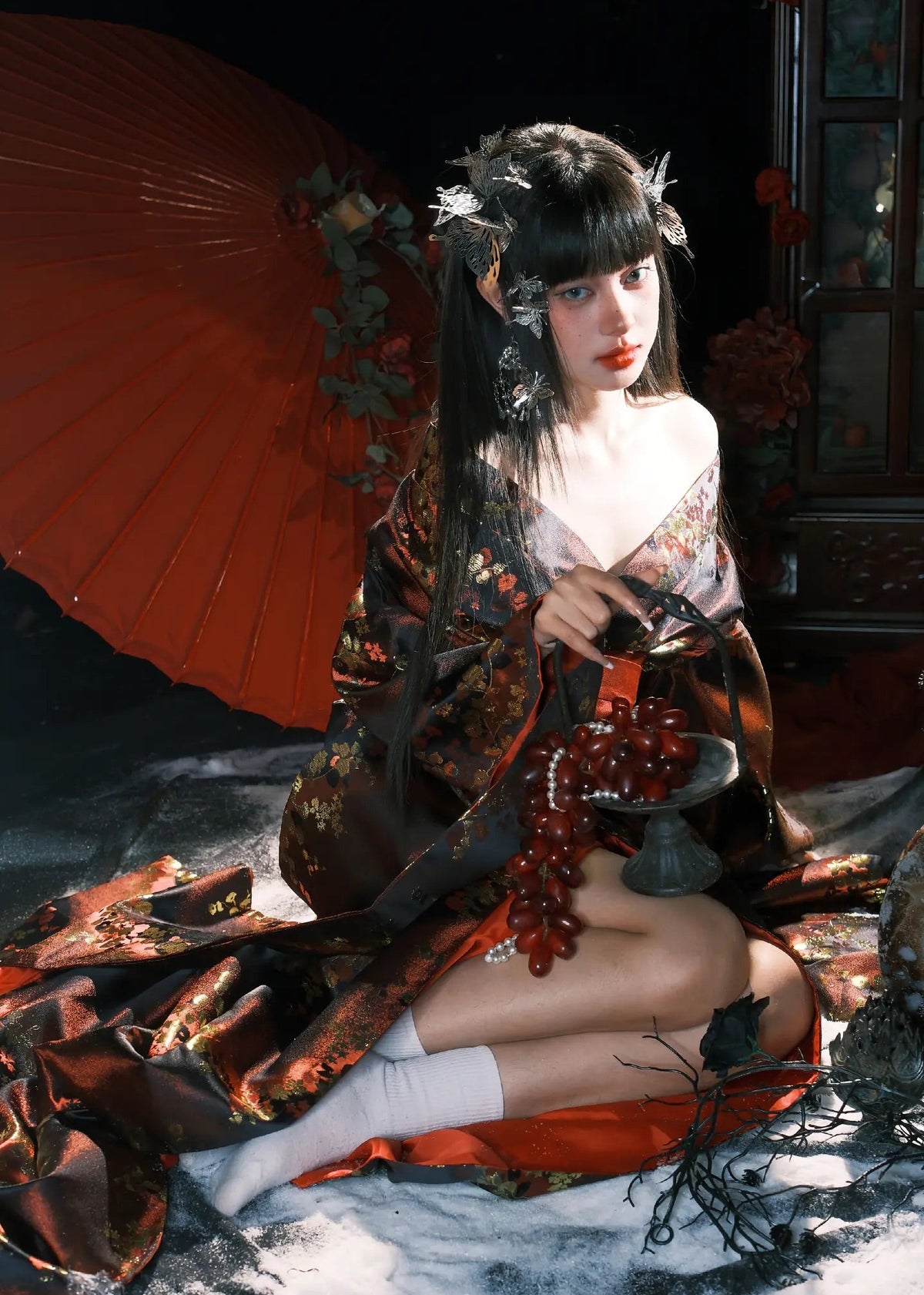Flowers of Evil | 2-Piece Custom Asian Kimono (恶之花)