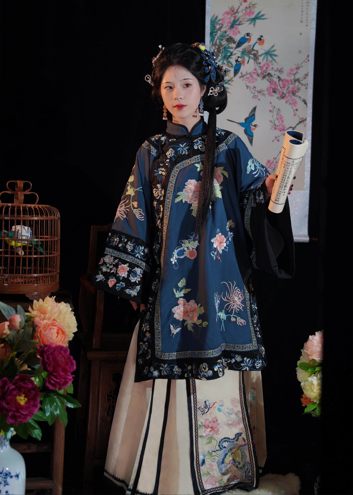 Luna Hazy | Vestido Hanfu Qing de dos piezas (胧月)