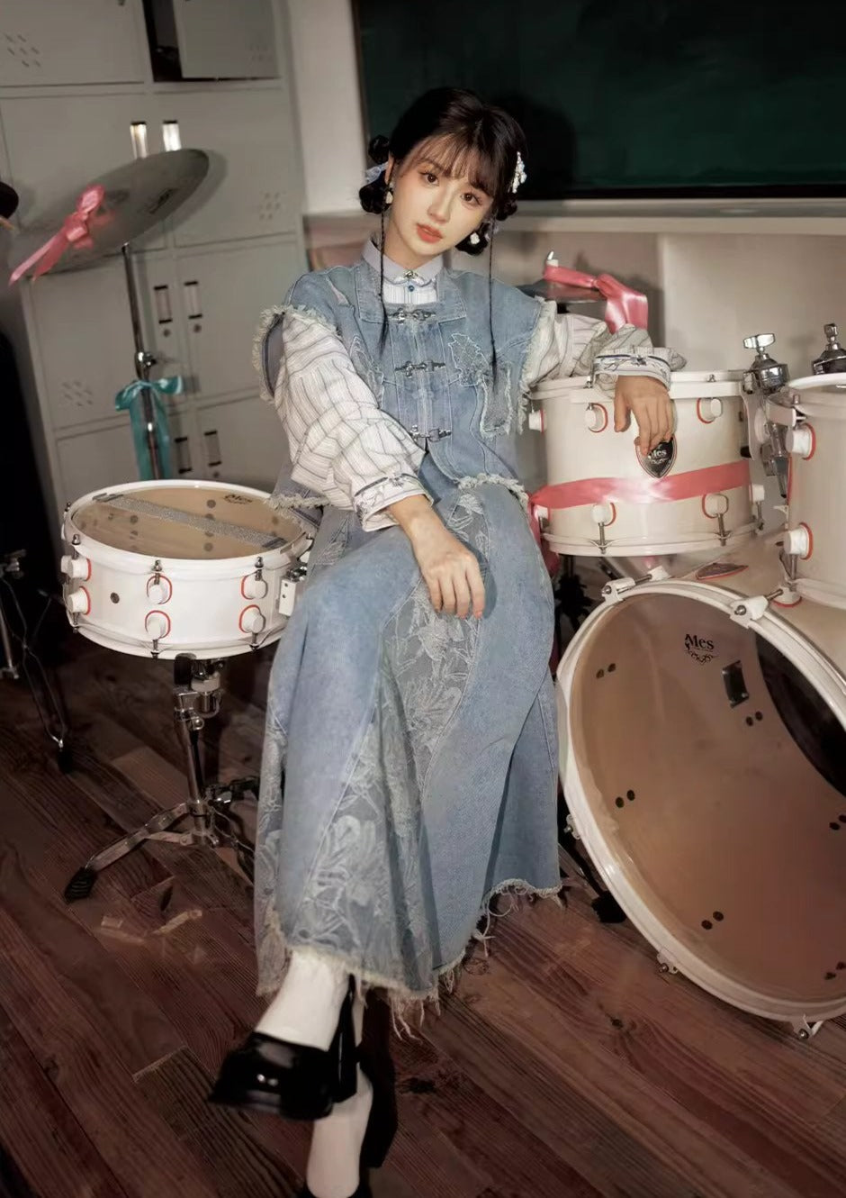 Western Girl | 3-Pieces Modern Denim Set (锦蓝)