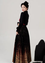 Cinnabar | Modern 3-Pieces Ma Mian Skirt Set (丹砂)