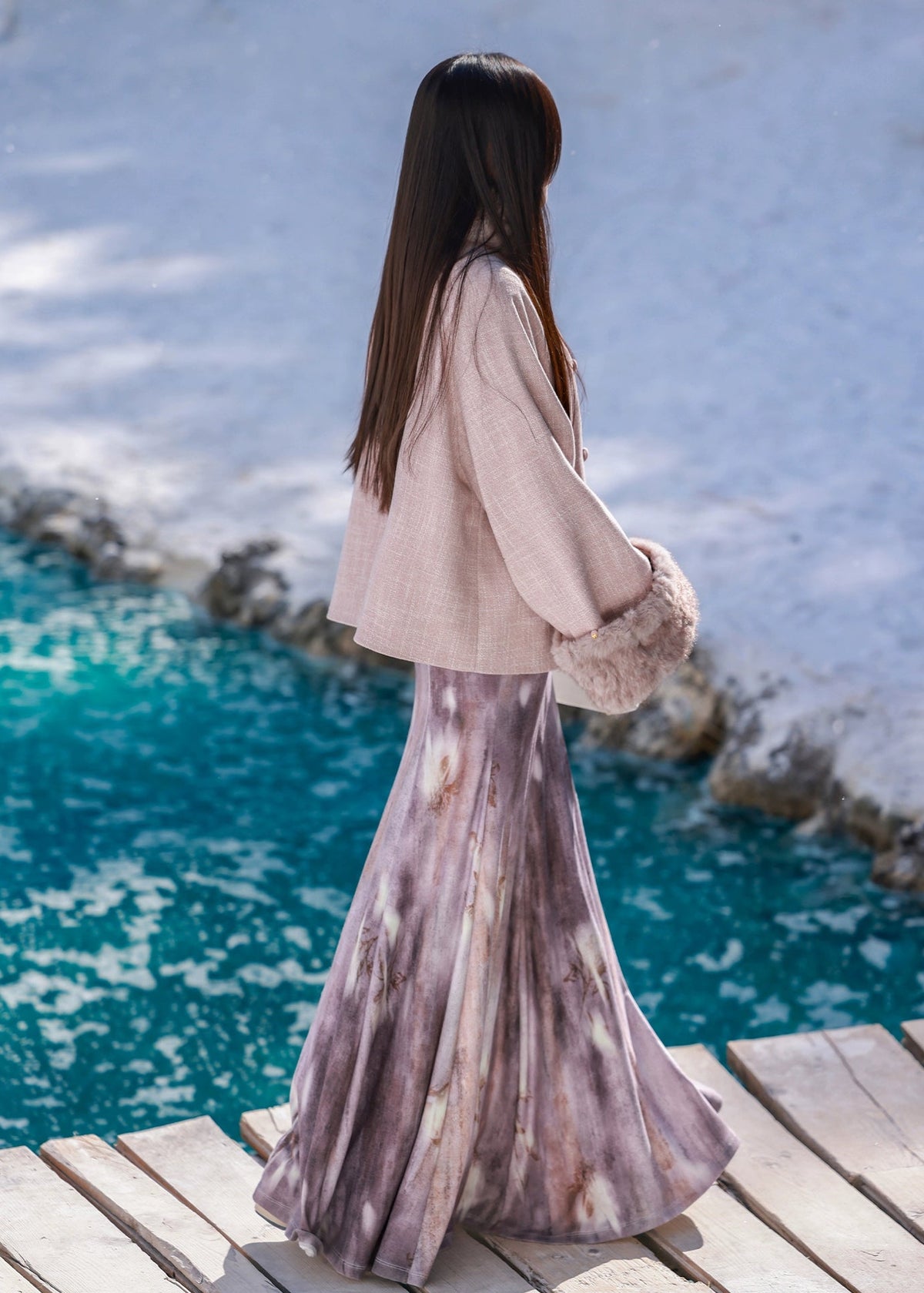 Violet Mist | Modern 2-Piece Qipao Dress (生紫烟)