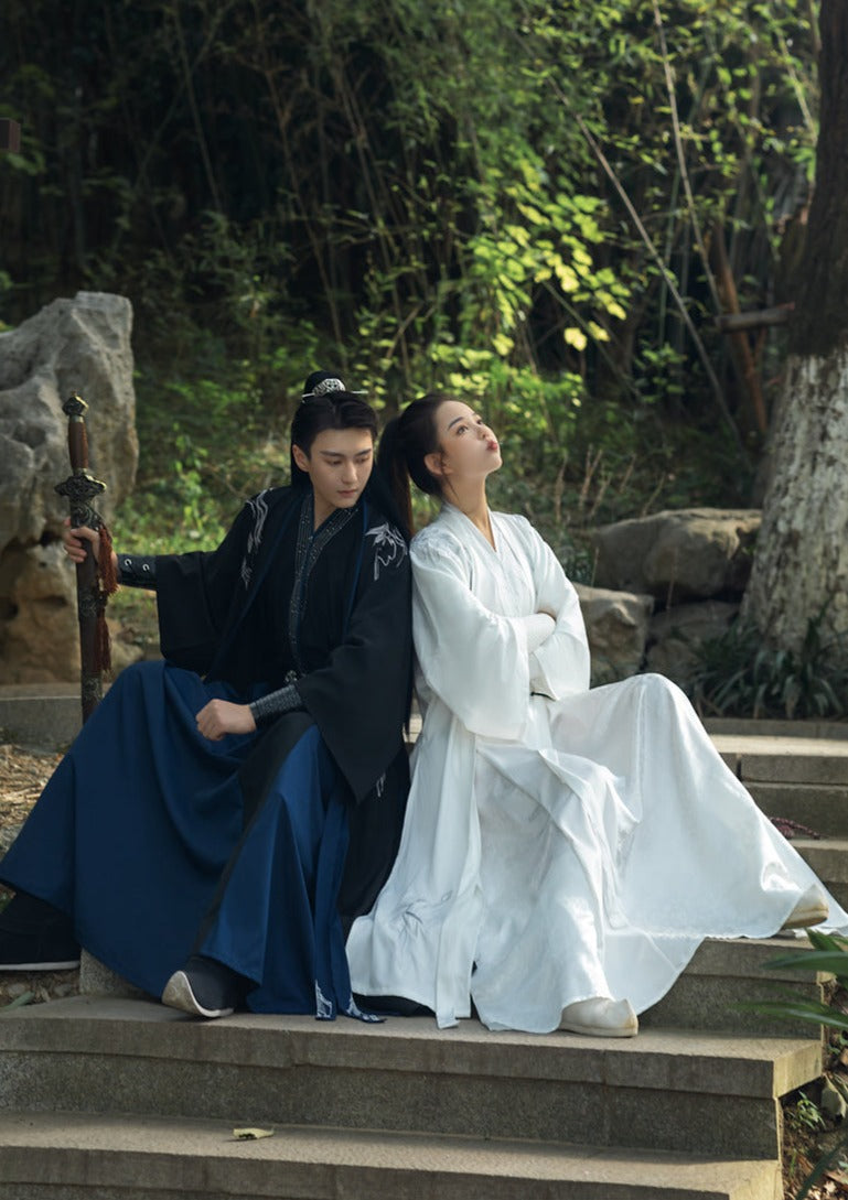Bambú Tinta | Hanfu unisex de invierno para parejas (6 piezas)