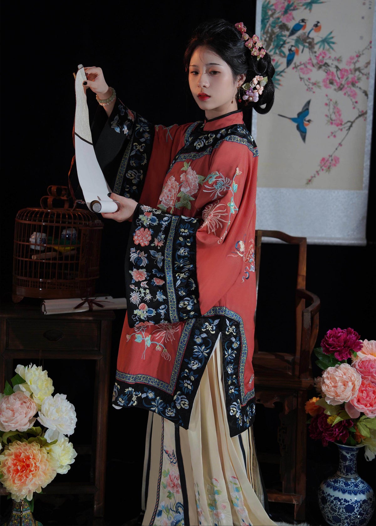 Luna Hazy | Vestido Hanfu Qing de dos piezas (胧月)