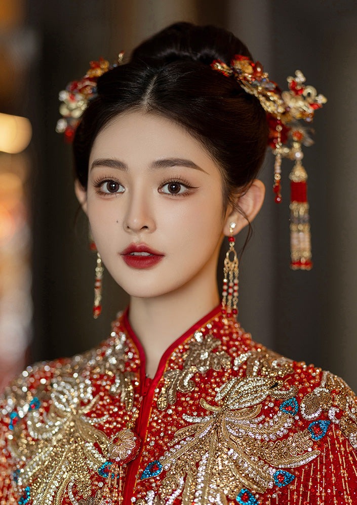 Ruby | Luxury Bridal Hair Pieces (红宝石)