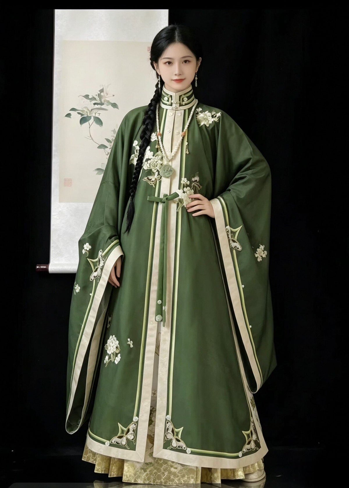 Butterfly Dance | 2-Piece Embroidered Plus Set (花间游蝶)