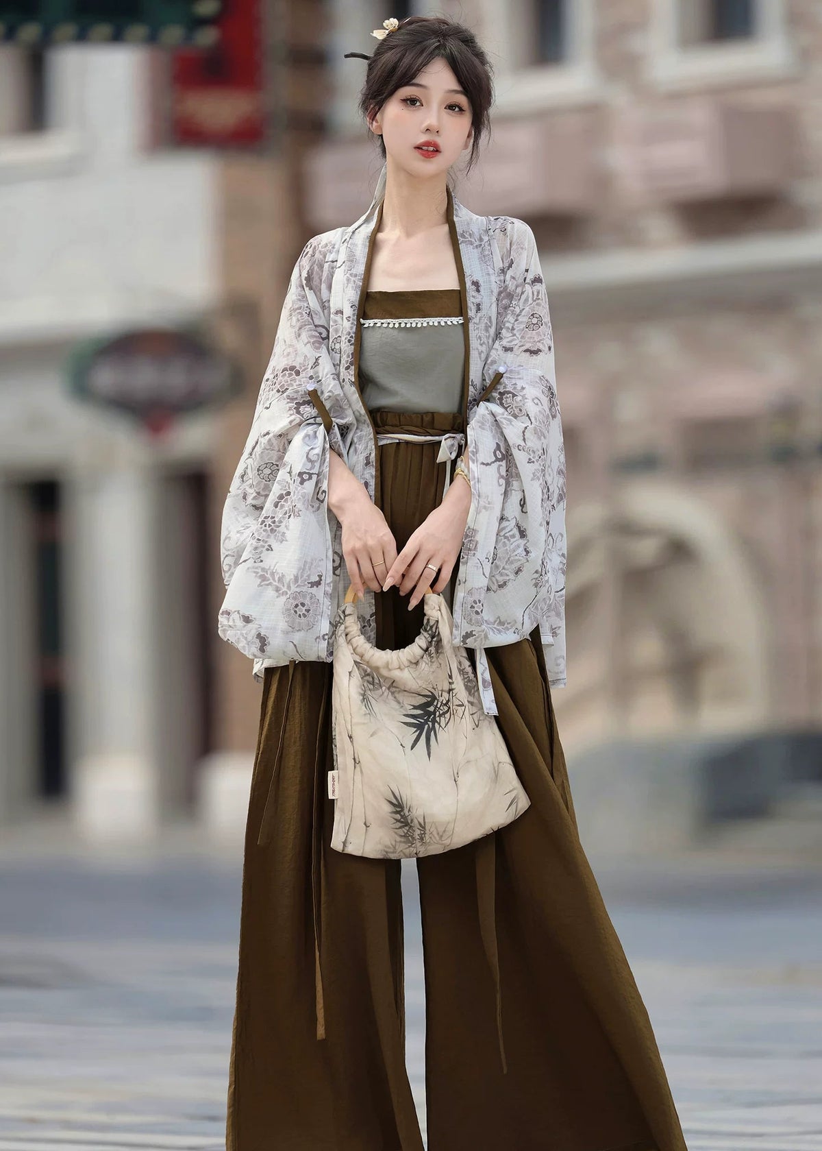 Mediados de verano | Hanfu de 3 piezas más (半夏)