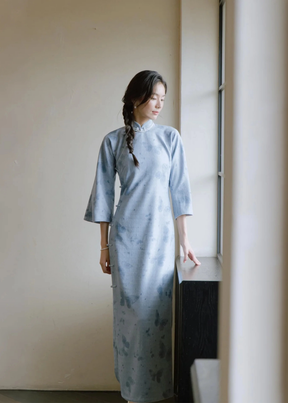 Blue Butterfly | 1930s Hong Kong Style Qipao (蓝蝶梦)