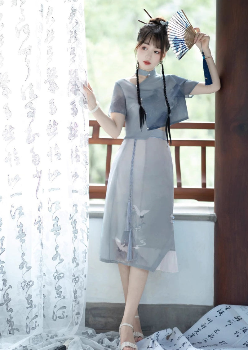 Crane | Modern Chinese Style Dress (鹤隐)