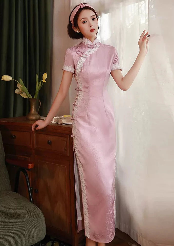 Pink Dream | Stain Qipao Dress (粉梦)