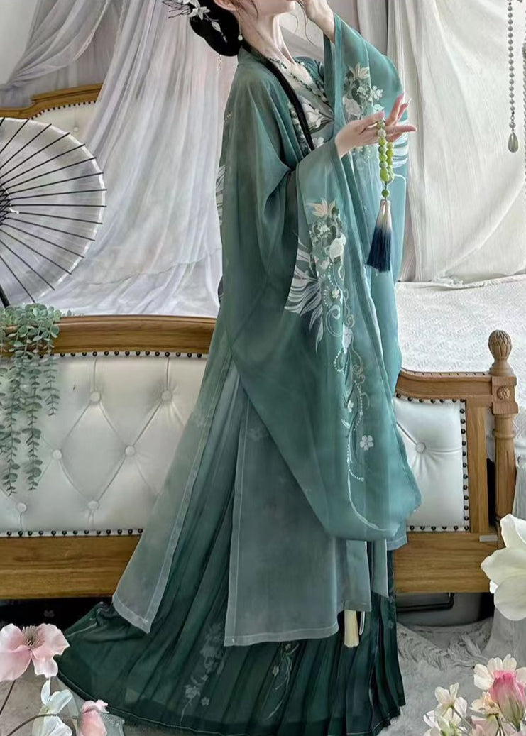 Nube de jade | Hanfu de 4 piezas (碧云霞光)
