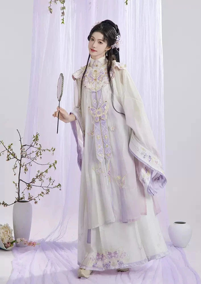 Purple Butterfly | 3-Pieces Embroidered Hanfu (栩栩)