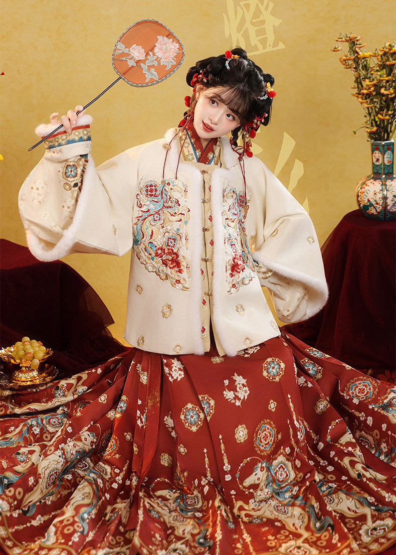 Celestial Steed | 3-Piece 2026 New Year Ming Hanfu (天马贺岁)
