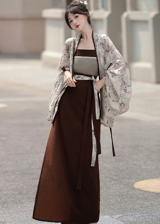 Mediados de verano | Hanfu de 3 piezas más (半夏)