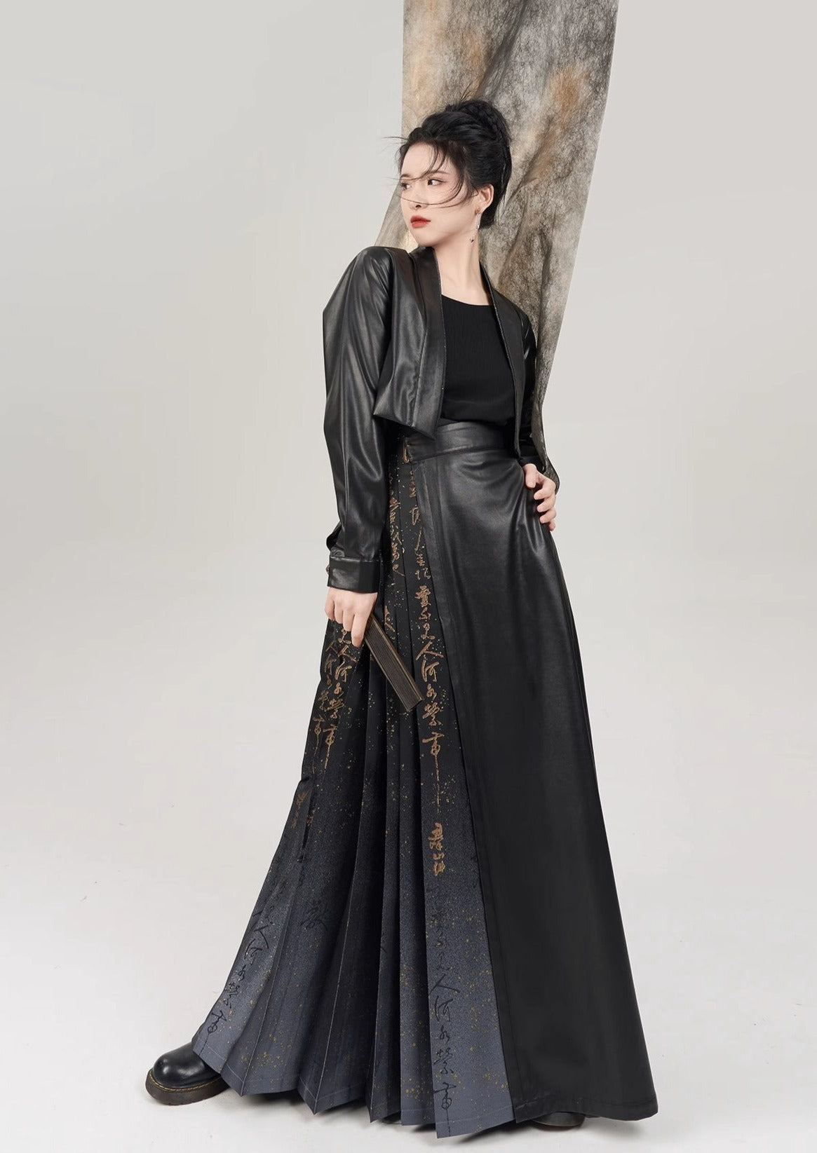 Midnight Ink | Modern 3-Pieces Faux Leather Set (浮墨)