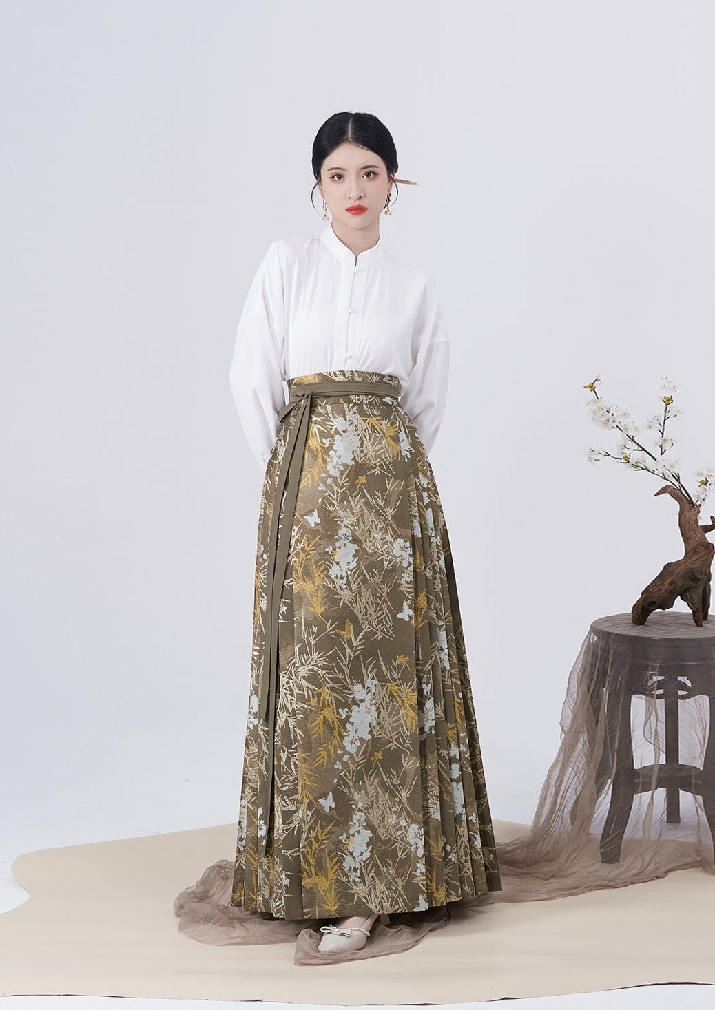 Orchid | 4-Pieces Modern Ma Mian Skirt Set (时兰)