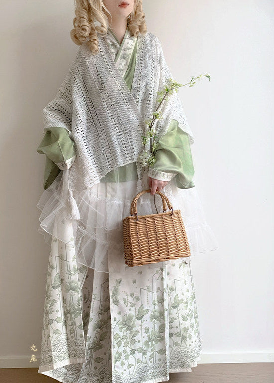 Crystal Rain | 4-Piece Plus Lolita Hanfu (莹雨)