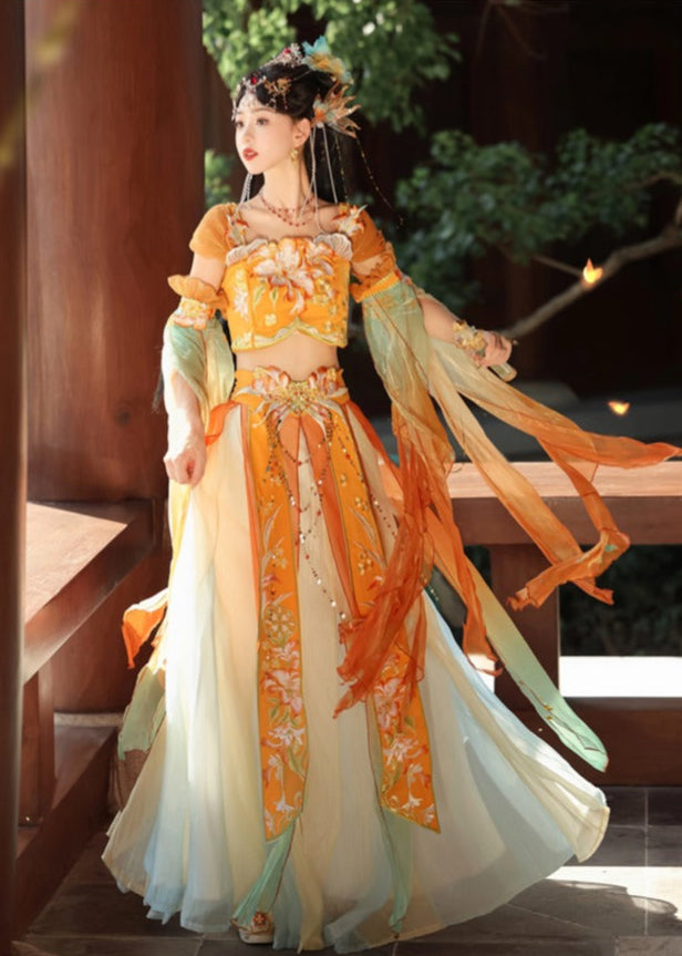 Flying Fairy | 5-Piece West Regions Embroidered Dress (花神)