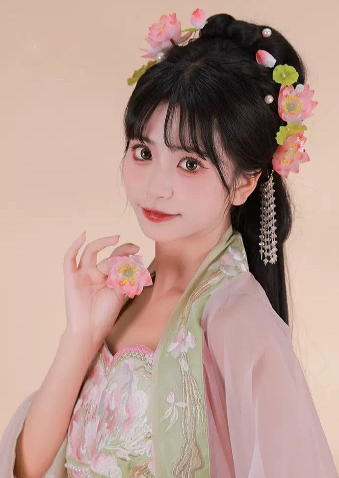 Lotus Fairy | Flower Hair Clips (凌波仙子)