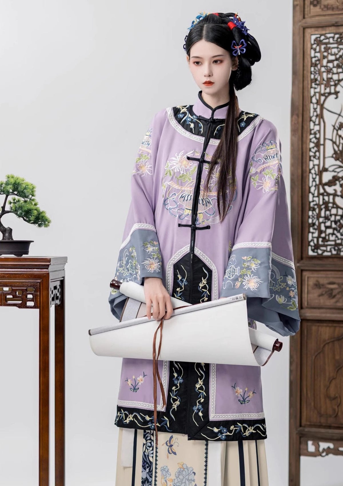 Hazy Moon | 2-Pieces Qing Hanfu Dress (胧月)