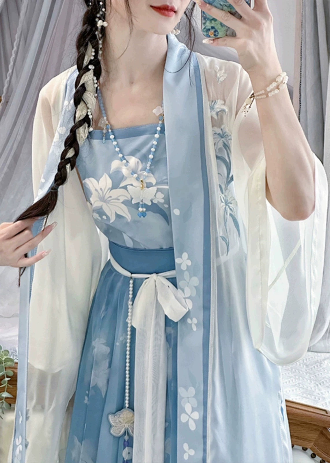 Blue Lily | 3-Piece Plus Hanfu (幽蓝百合)