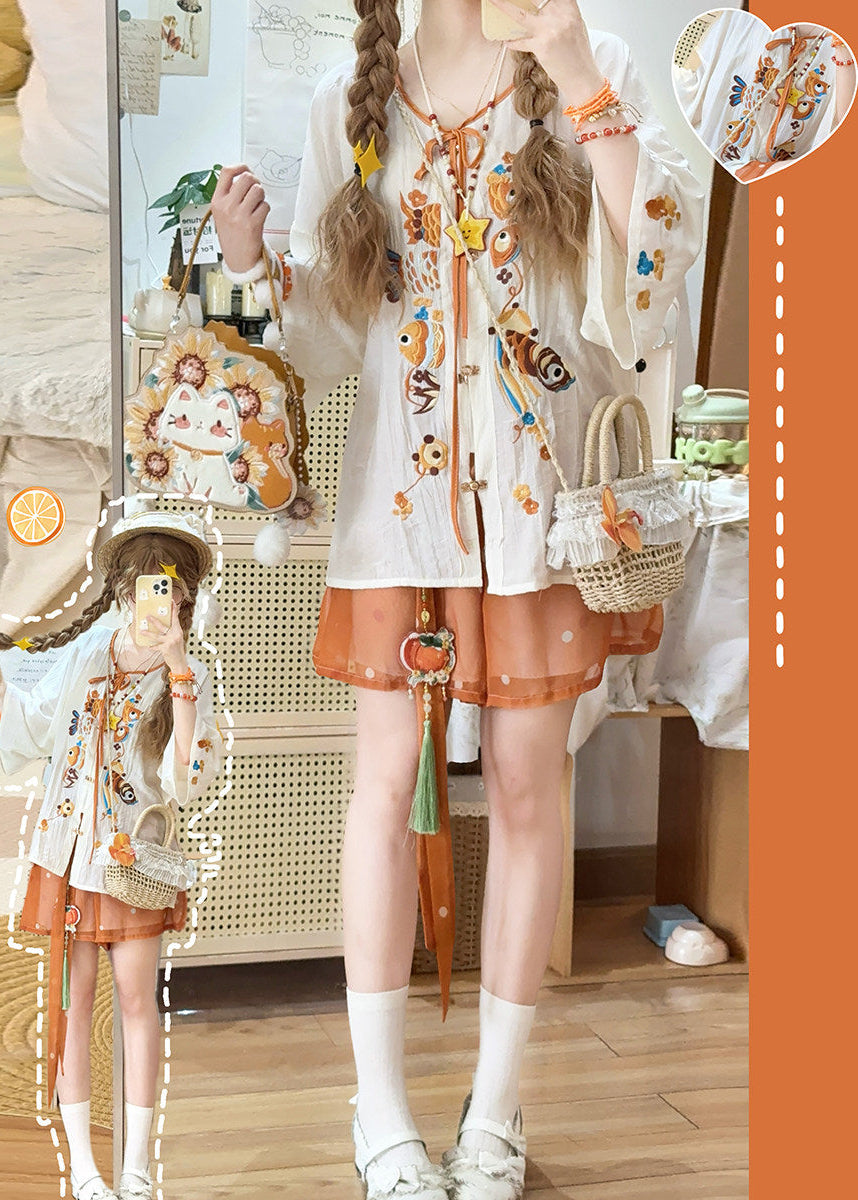 Orange Lantern | 2-Piece Plus Pants Set (小橘灯)