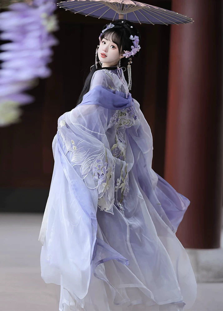 Wisteria Dream | 4-Piece Embroidered  Hanfu (芳华)