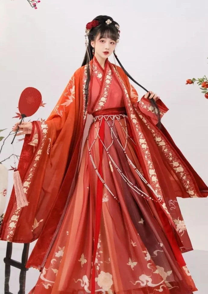 Phoenix Butterfly  | Unisex 3-Pieces Hanfu Set (凤蝶)