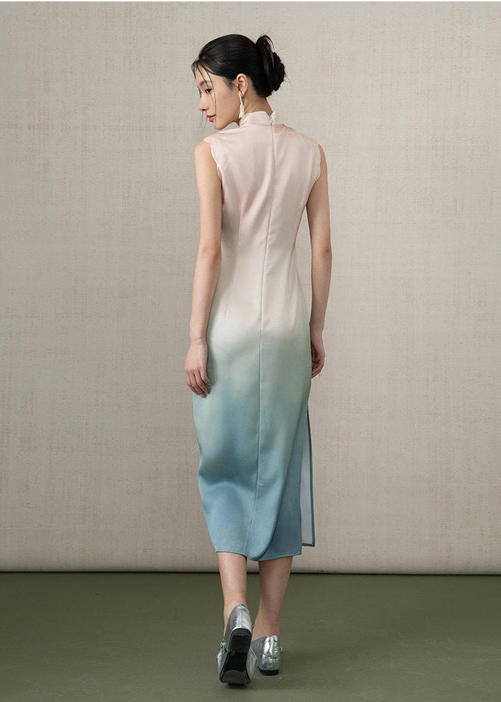 Inkshade | Blush Gradient Modern Qipao (墨影)