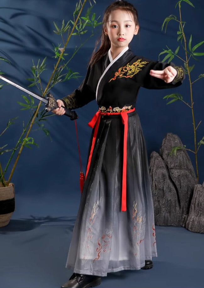 Flame Bird | Kid 3-Pieces Hanfu Set (惊鸿)