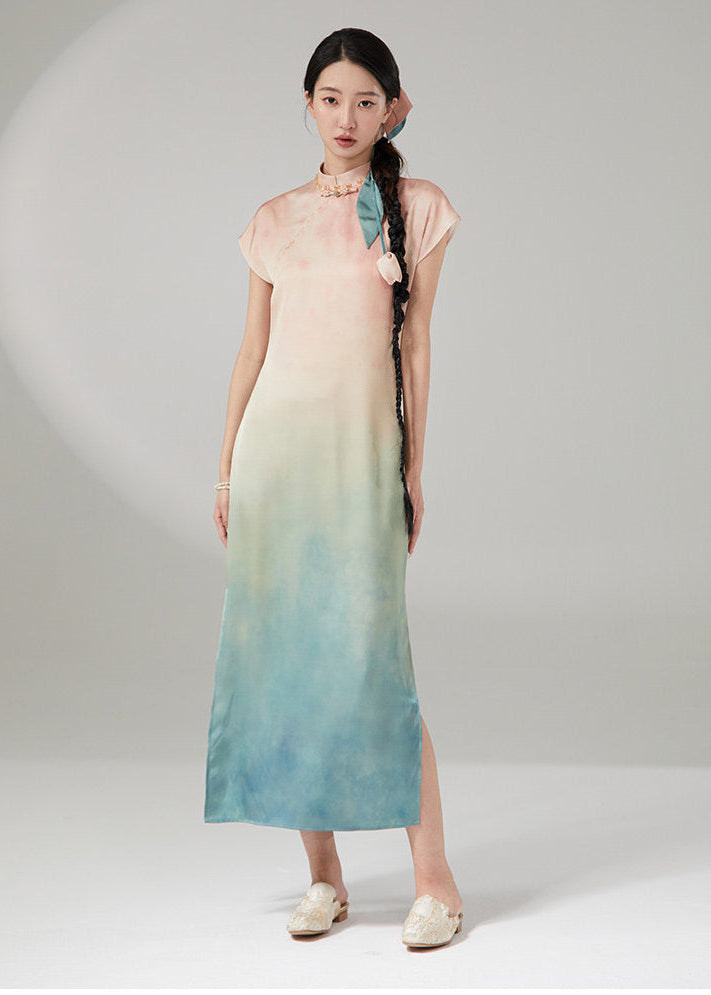 Mountain Shadow | Purple Gradient Modern Qipao (岫影)