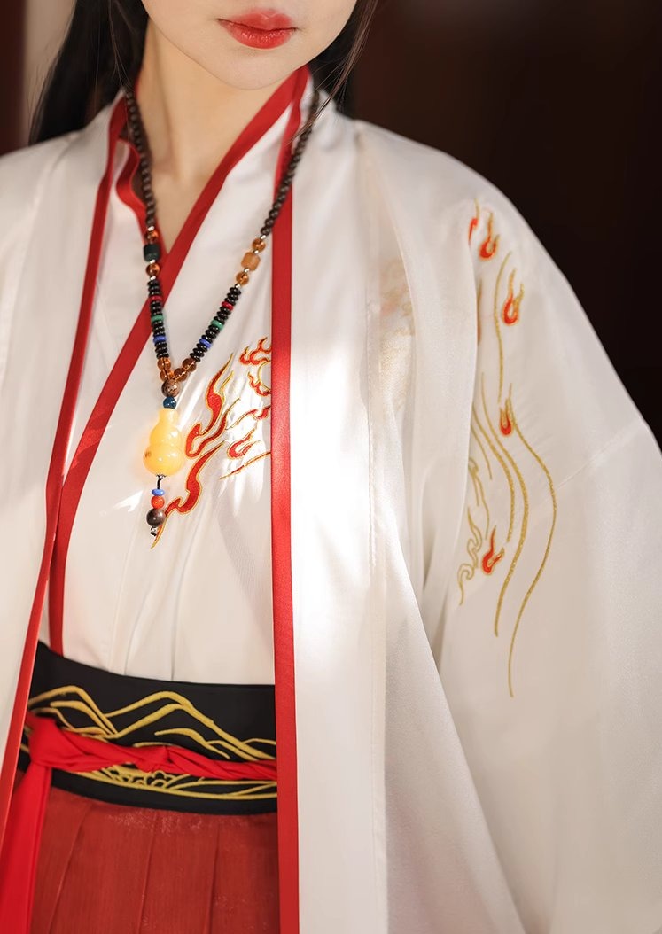 Pájaro de llama | Conjunto Hanfu unisex de 5 piezas (惊鸿)