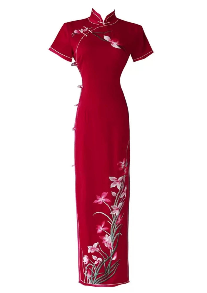 Red Magnolia | Red Qipao Dress (红玉兰)