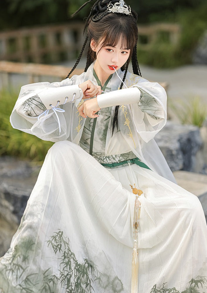 Invincible Bamboo | Unisex 5-Pieces Hanfu Set (少侠)