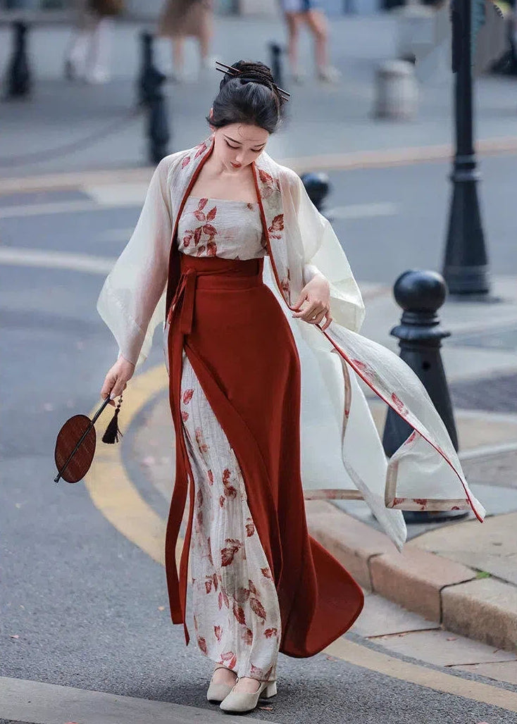 Red Maple | 3-Piece Modern Hanfu Set (红叶)