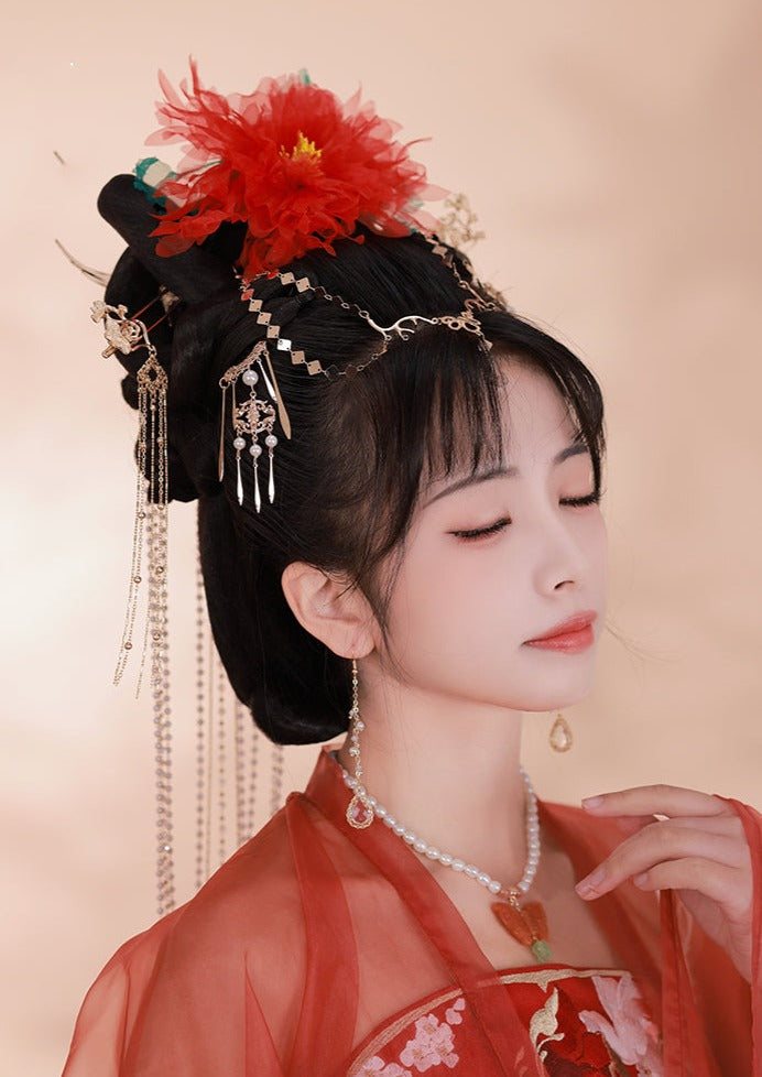 Peonía | Horquilla de flores (赏牡丹)