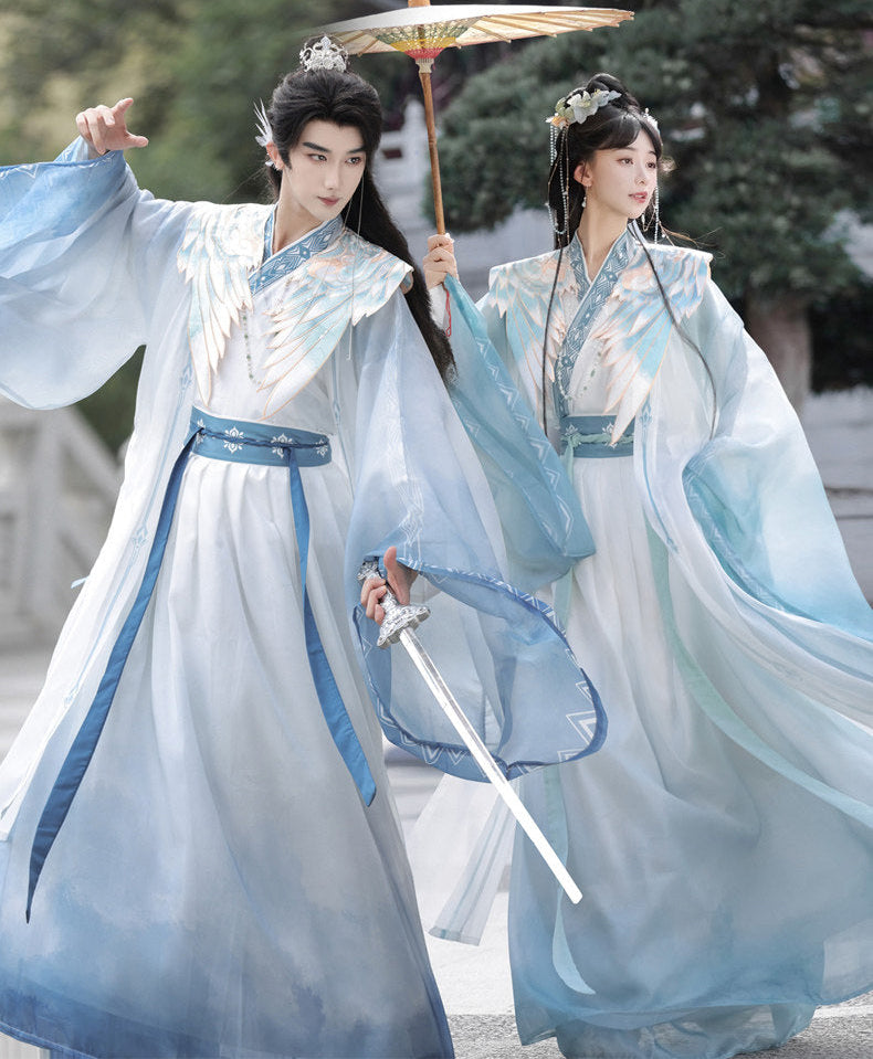 Azure Sky | 4-Piece Unisex Couple Plus Hanfu (碧落)