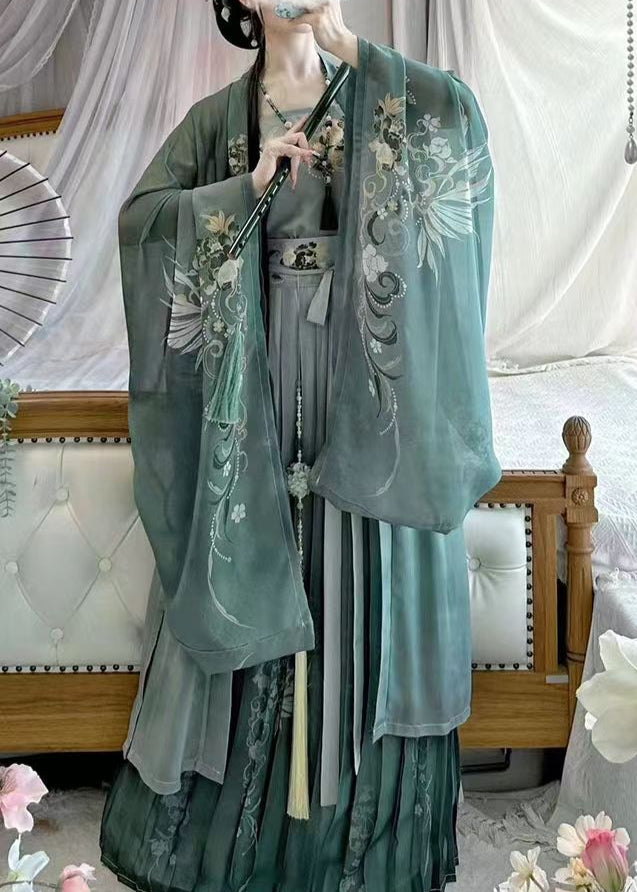 Nube de jade | Hanfu de 4 piezas (碧云霞光)