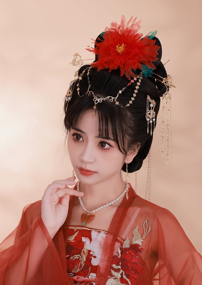 Peonía | Horquilla de flores (赏牡丹)