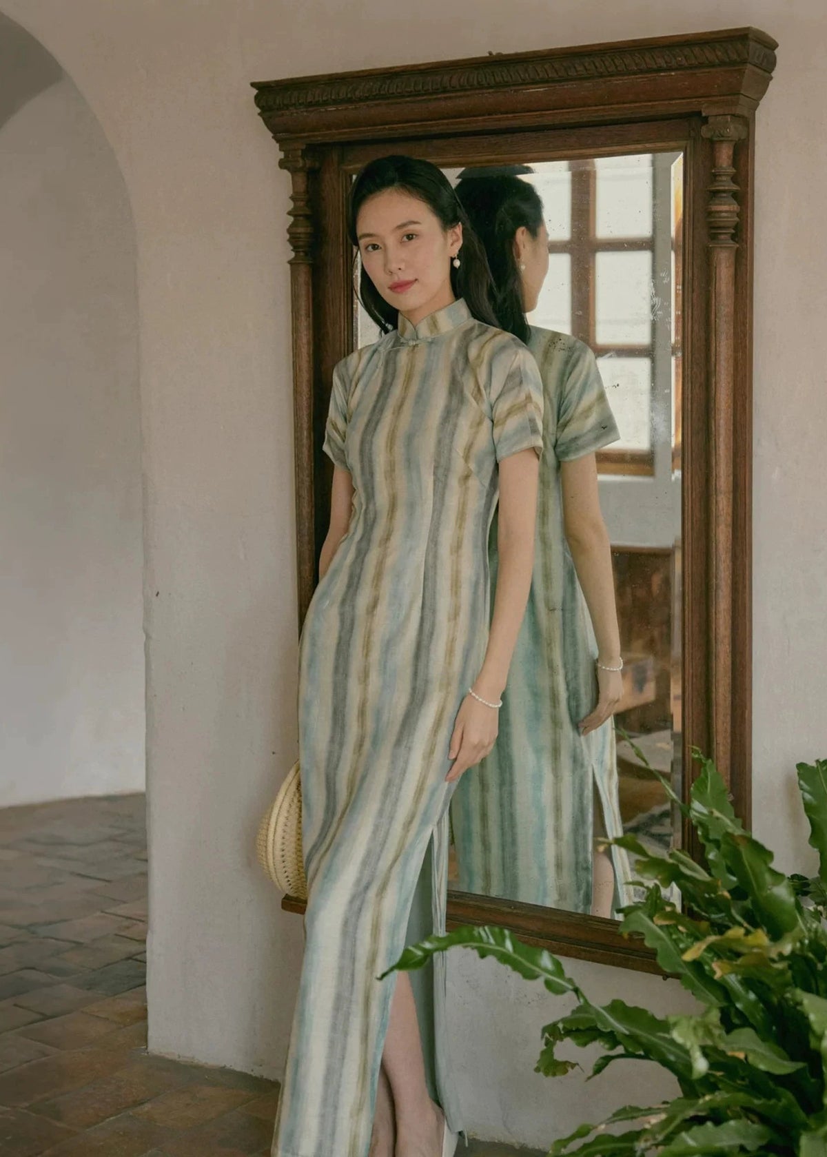 Azure Inkstone | 1930s Hong Kong Style Qipao (南乡子)