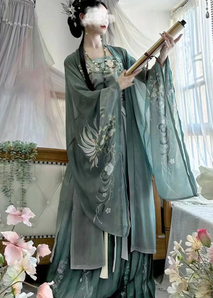 Nube de jade | Hanfu de 4 piezas (碧云霞光)