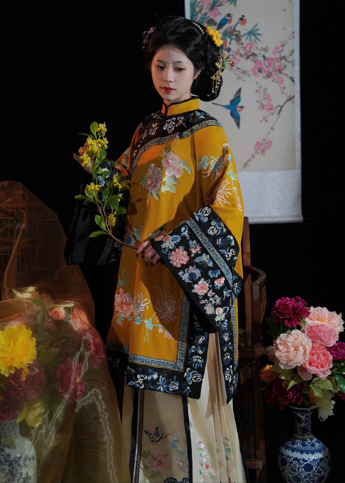 Luna Hazy | Vestido Hanfu Qing de dos piezas (胧月)