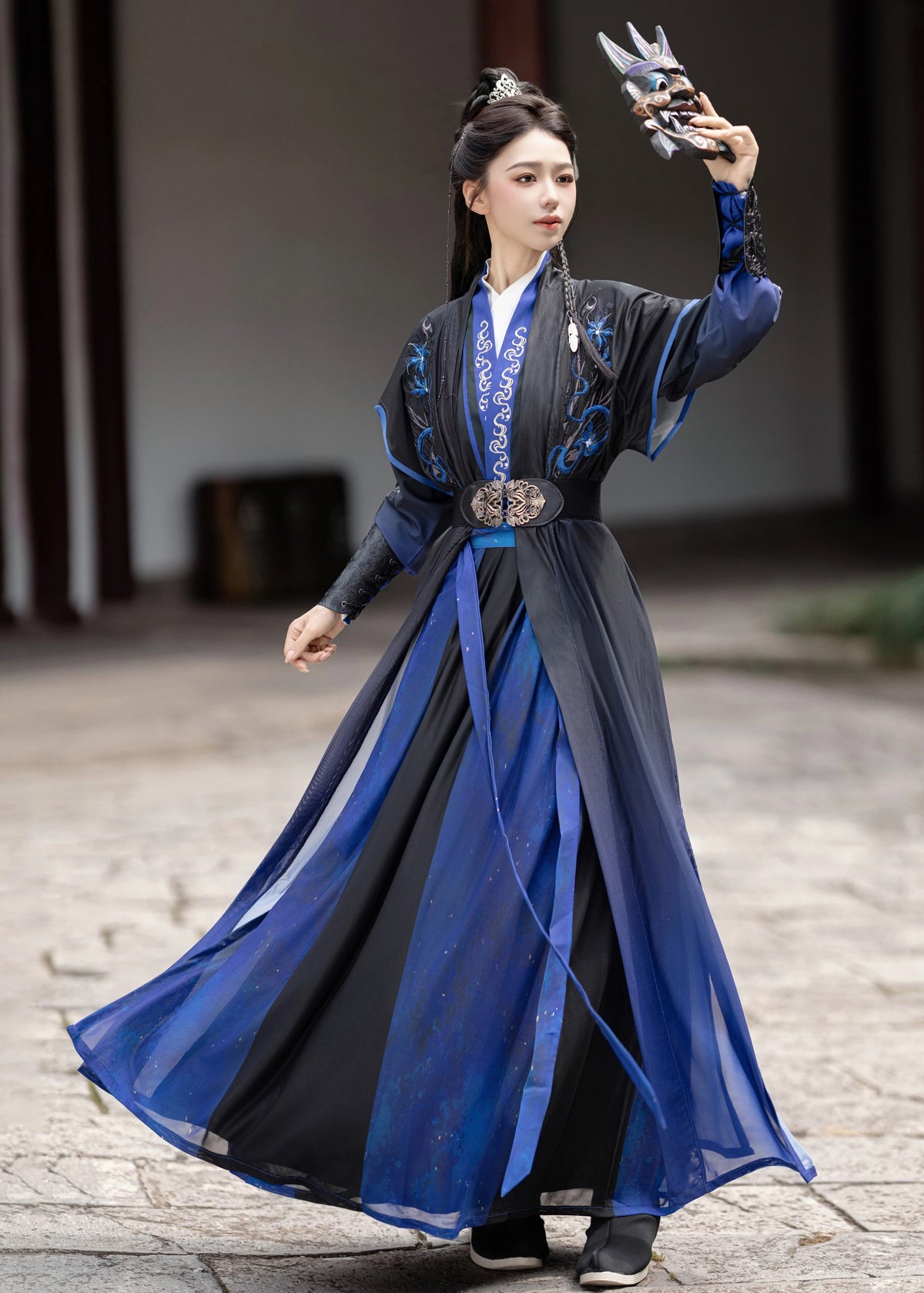 Polvo rojo | Conjunto Hanfu unisex de 5 piezas (红尘赋)