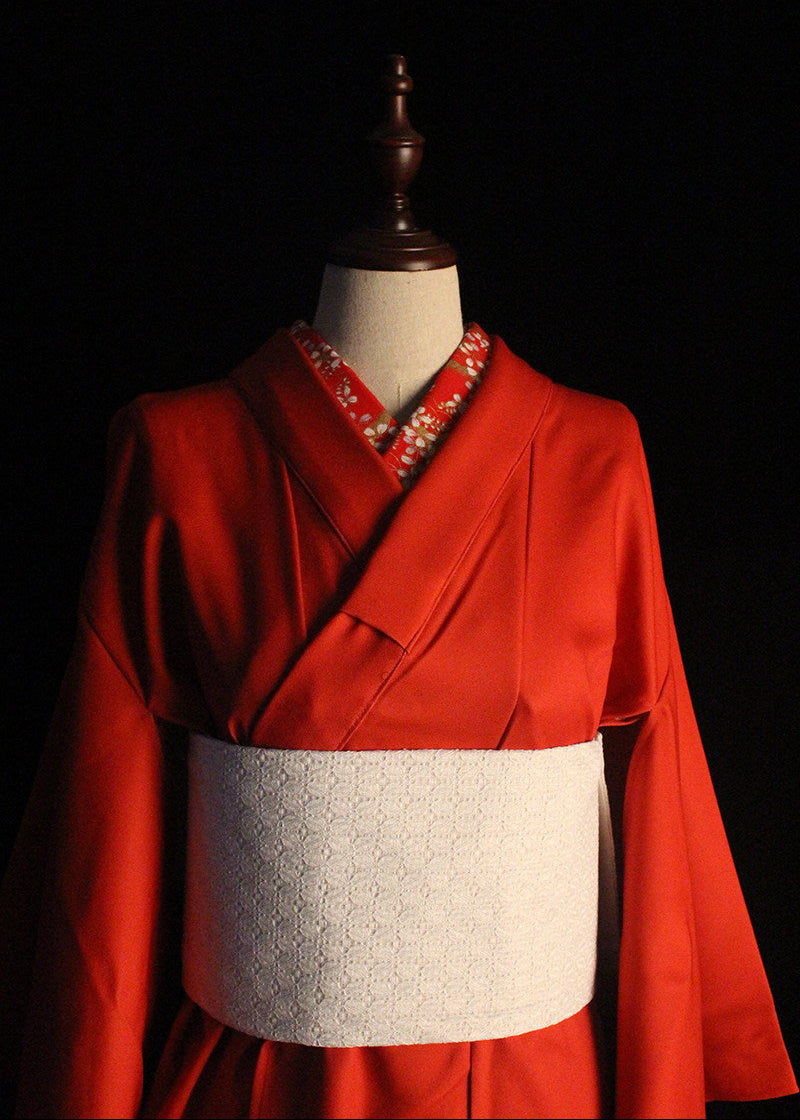 Moonlight White | Kimono Bow Obi Belt (月素)