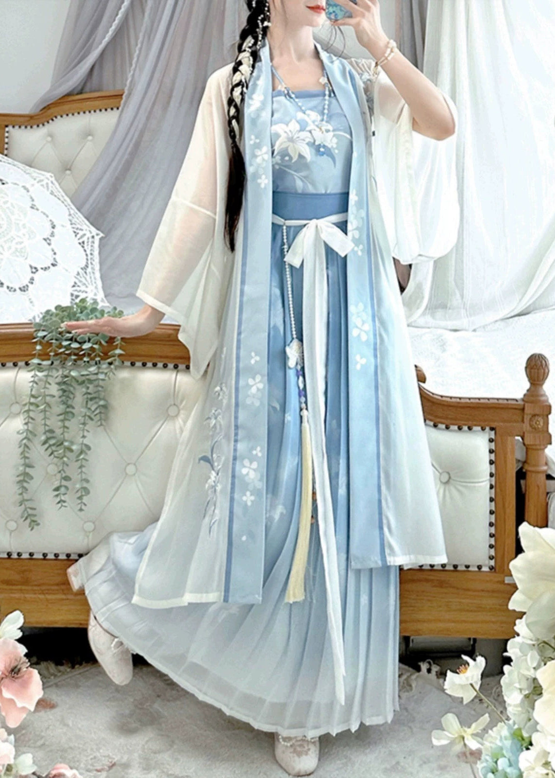 Blue Lily | 3-Piece Plus Hanfu (幽蓝百合)
