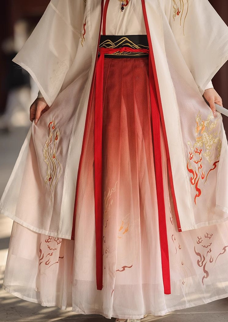 Flame Bird | Unisex 5-Pieces Hanfu Set (惊鸿)