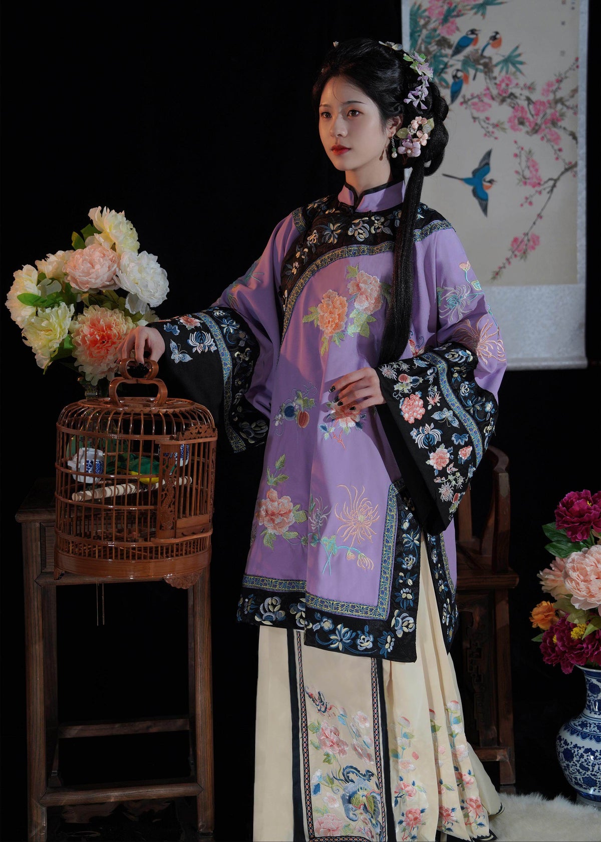 Luna Hazy | Vestido Hanfu Qing de dos piezas (胧月)
